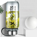 Modern black glass tea bottle kitchen travel flask with sleeve by Decorbites
