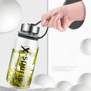 Modern black glass tea bottle kitchen travel flask with sleeve by Decorbites