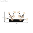 GobekUsa Modern Black Glass Wall Sconce - Blossom 12-Light Clear Lighting for Bedroom