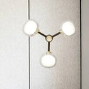 GobekUsa Modern Black and Gold Wall Sconce with Clear Glass Shade - 3-Head Bedroom Lighting
