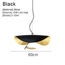 GobekUsa Lederam Manta Pendant Lamp Flying Saucer Hat industrial retro design white black