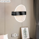 GobekUsa Modern Black/Gold Acrylic Circle LED Wall Sconce for Living Room