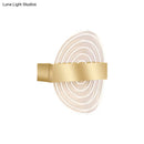 GobekUsa Modern Black/Gold Acrylic Circle LED Wall Sconce for Living Room