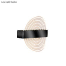 GobekUsa Modern Black/Gold Acrylic Circle LED Wall Sconce for Living Room