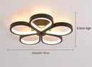 GobekUsa Acrylic Flower Twisted LED Chandelier Ceiling Lamp for Living Room, Hotel Decor