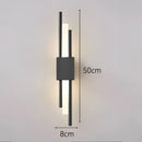 GobekUsa Black & Gold Acrylic Pipe Wall Lamp, Modern LED Room Decor Sconce