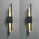GobekUsa Black & Gold Acrylic Pipe Wall Lamp, Modern LED Room Decor Sconce
