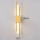 GobekUsa Black & Gold Acrylic Pipe Wall Lamp, Modern LED Room Decor Sconce