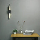 GobekUsa Black & Gold Acrylic Pipe Wall Lamp, Modern LED Room Decor Sconce
