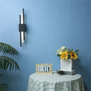 GobekUsa Black & Gold Acrylic Pipe Wall Lamp, Modern LED Room Decor Sconce