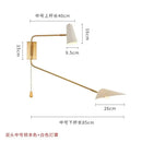 GobekUsa Adjustable Double Head LED Wall Lamp with Pull Switch