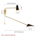 GobekUsa Adjustable Double Head LED Wall Lamp with Pull Switch