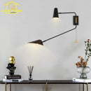 GobekUsa Adjustable Double Head LED Wall Lamp with Pull Switch