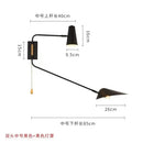 GobekUsa Adjustable Double Head LED Wall Lamp with Pull Switch