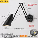GobekUsa Adjustable Swing Arm LED Wall Lamp Touch Sensor Sconce Lights