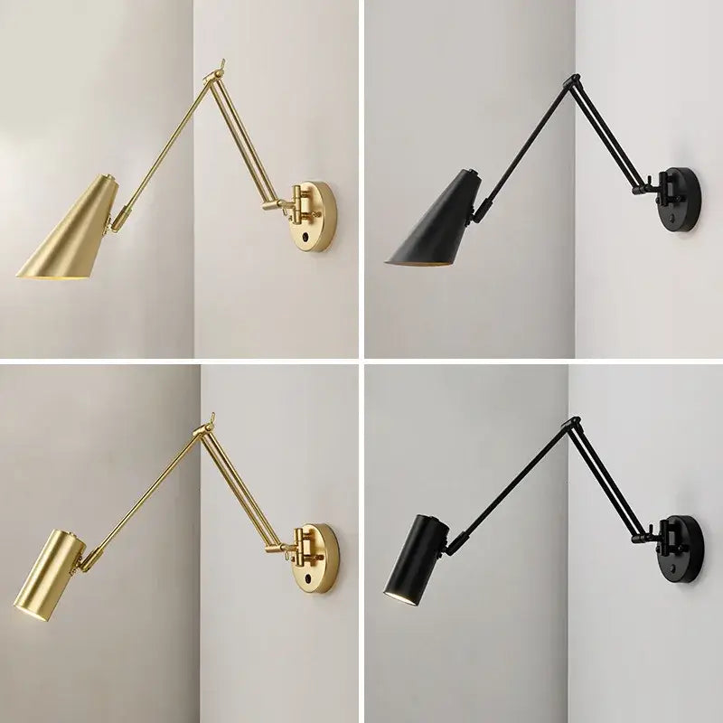 GobekUsa Adjustable Swing Arm LED Wall Lamp Touch Sensor Sconce Lights, photo 3 of 14