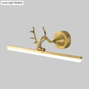 GobekUsa Modern Black/Gold LED Vanity Lamp with Antler Arm and Acrylic Shade for Stylish Wall Lighting