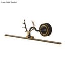 GobekUsa Modern Black/Gold LED Vanity Lamp with Antler Arm and Acrylic Shade for Stylish Wall Lighting