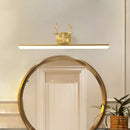 GobekUsa Modern Black/Gold LED Vanity Lamp with Antler Arm and Acrylic Shade for Stylish Wall Lighting