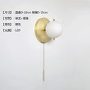 GobekUsa Black/Gold Ball Wall Lamp - Minimalist Iron Art Decor for Bedroom & Cafe