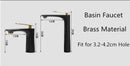 GobekUsa Black & Gold Basin Faucet | Bathroom Sink Tap Hot Cold Mixer Tap