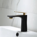 GobekUsa Black & Gold Basin Faucet | Bathroom Sink Tap Hot Cold Mixer Tap