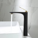 GobekUsa Black & Gold Basin Faucet | Bathroom Sink Tap Hot Cold Mixer Tap