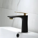 GobekUsa Black & Gold Basin Faucet | Bathroom Sink Tap Hot Cold Mixer Tap