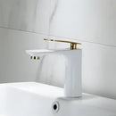 GobekUsa Black & Gold Basin Faucet | Bathroom Sink Tap Hot Cold Mixer Tap
