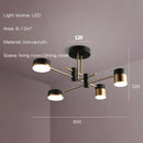 GobekUsa Black Branch LED Chandelier: Modern Nordic Design for Living Room, Bedroom, Dining Room
