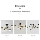 GobekUsa Black Branch LED Chandelier: Modern Nordic Design for Living Room, Bedroom, Dining Room