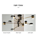 GobekUsa Black Branch LED Chandelier: Modern Nordic Design for Living Room, Bedroom, Dining Room