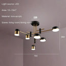 GobekUsa Black Branch LED Chandelier: Modern Nordic Design for Living Room, Bedroom, Dining Room