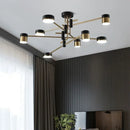 GobekUsa Black Branch LED Chandelier: Modern Nordic Design for Living Room, Bedroom, Dining Room