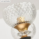 GobekUsa Modern 2-Light Metal Black Sconce with Clear Prismatic Glass Shade - Wall Mounted
