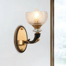 GobekUsa Modern 2-Light Metal Black Sconce with Clear Prismatic Glass Shade - Wall Mounted