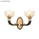 GobekUsa Modern 2-Light Metal Black Sconce with Clear Prismatic Glass Shade - Wall Mounted