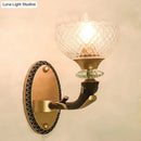 GobekUsa Modern 2-Light Metal Black Sconce with Clear Prismatic Glass Shade - Wall Mounted