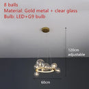 GobekUsa Branching Bubbles Chandelier in Black and Gold for Modern Dining Room