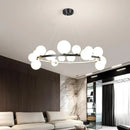 GobekUsa Branching Bubbles Chandelier in Black and Gold for Modern Dining Room