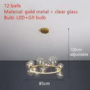 GobekUsa Branching Bubbles Chandelier in Black and Gold for Modern Dining Room