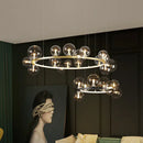 GobekUsa Branching Bubbles Chandelier in Black and Gold for Modern Dining Room