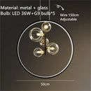 GobekUsa Branching Bubbles Chandelier in Black and Gold for Modern Dining Room