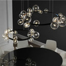 GobekUsa Branching Bubbles Chandelier in Black and Gold for Modern Dining Room