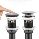 Modern black & gold brass basin sink pop up drain bathroom stopper by Decorbites