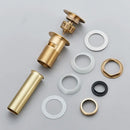 Modern black & gold brass basin sink pop up drain bathroom stopper by Decorbites