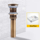 Modern black & gold brass basin sink pop up drain bathroom stopper by Decorbites