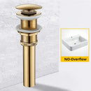Modern black & gold brass basin sink pop up drain bathroom stopper by Decorbites