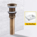 Modern black & gold brass basin sink pop up drain bathroom stopper by Decorbites