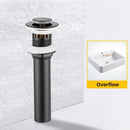 Modern black & gold brass basin sink pop up drain bathroom stopper by Decorbites